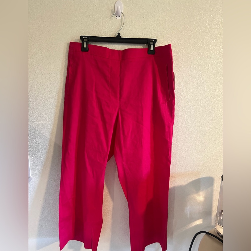 CANTONNIER by Anthropologie Hot Pink Linen Pants Size L